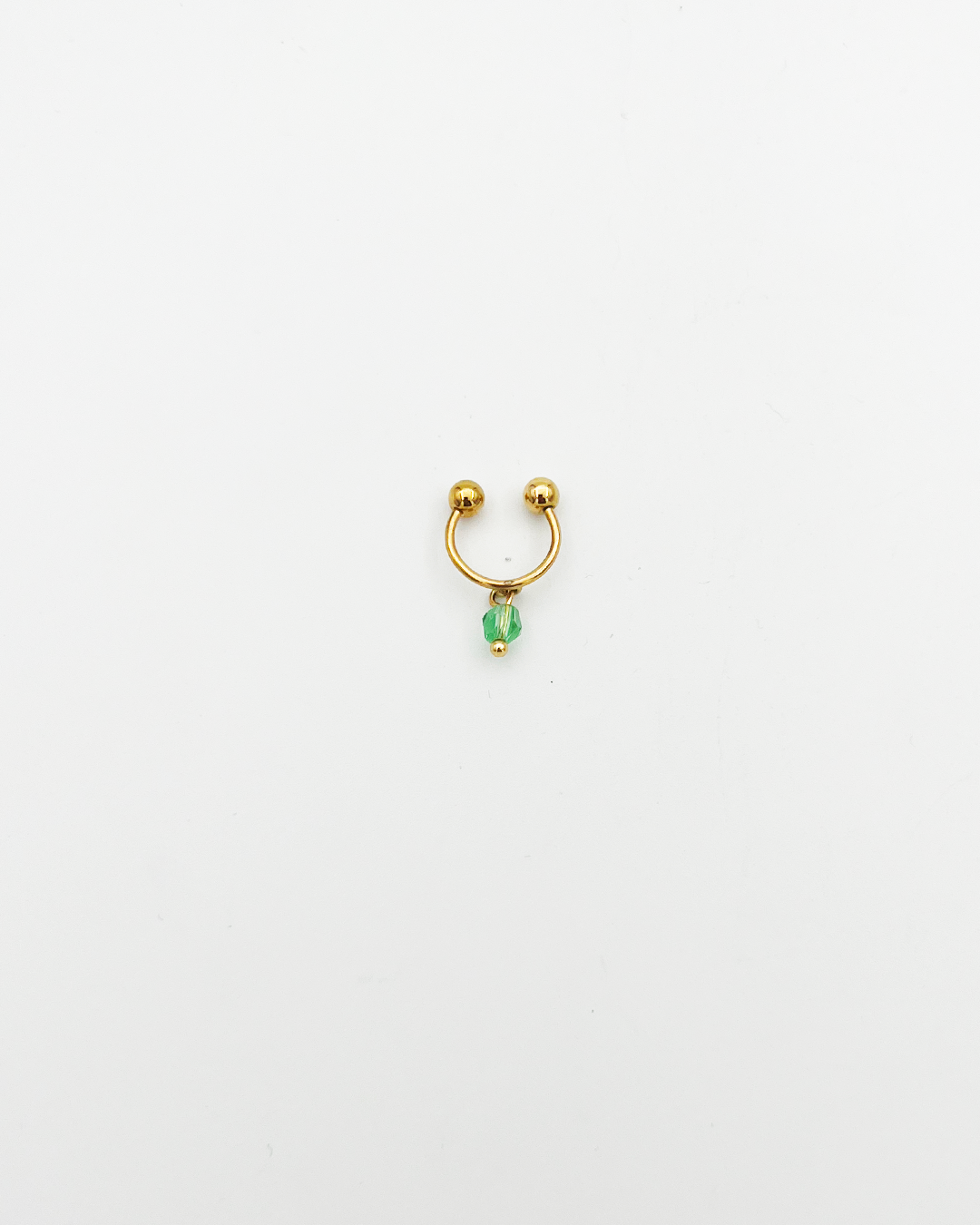 EARCUFF_GREEN PEARL