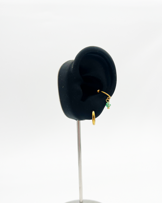 EARCUFF_GREEN PEARL