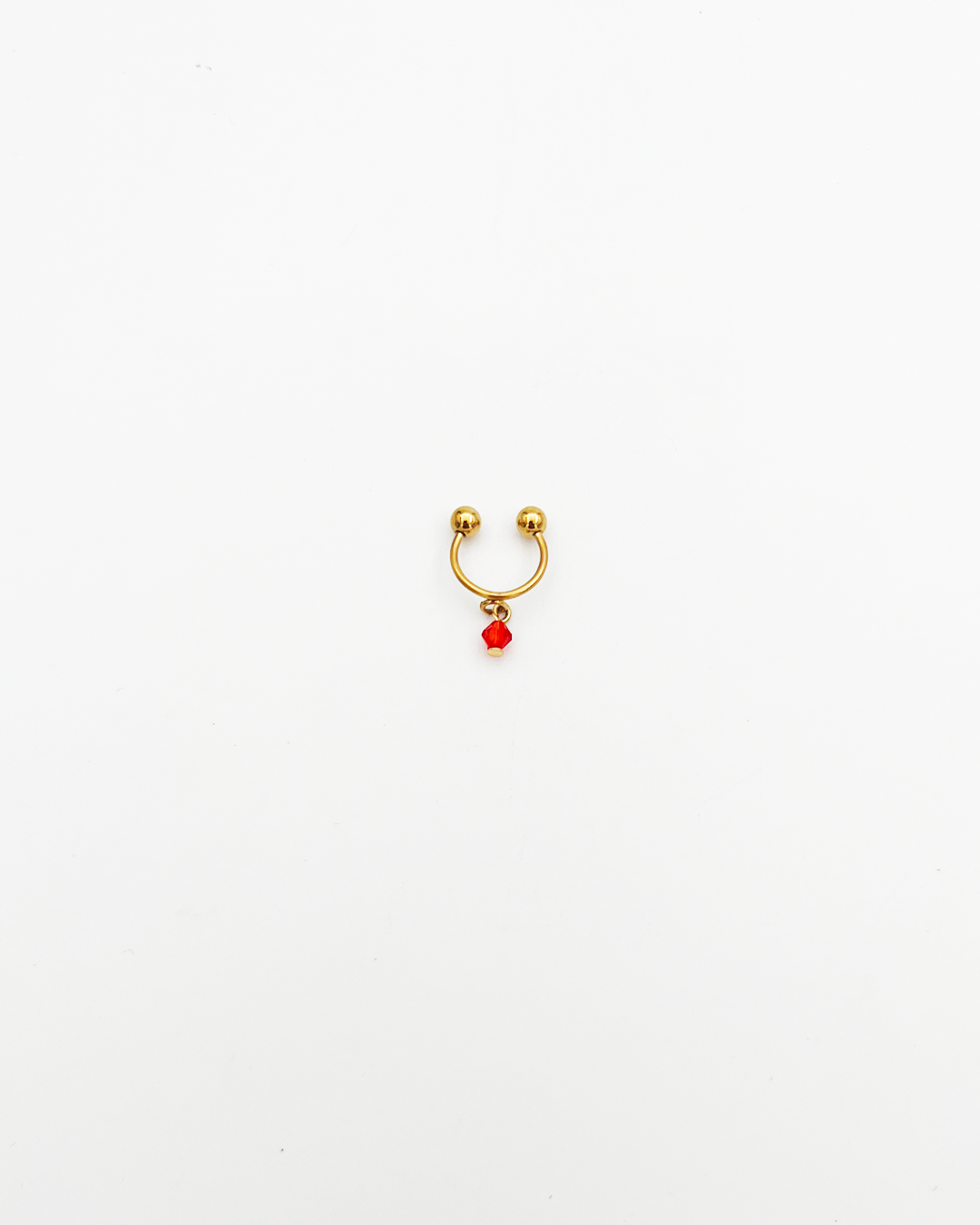 EARCUFF_RED PEARL