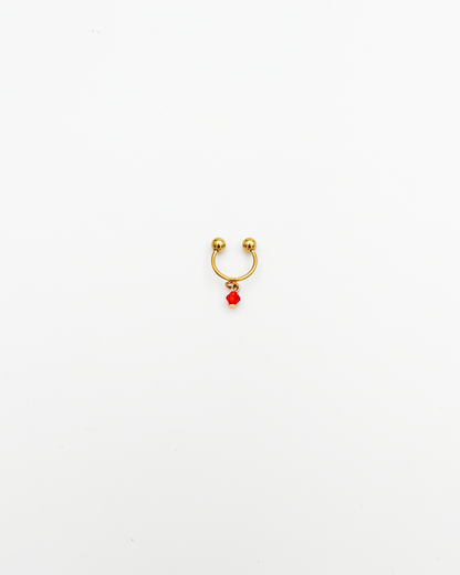 EARCUFF_RED PEARL