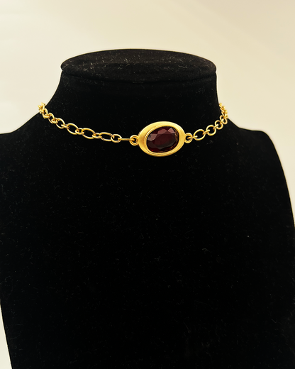 COLLIER_RED STRASS