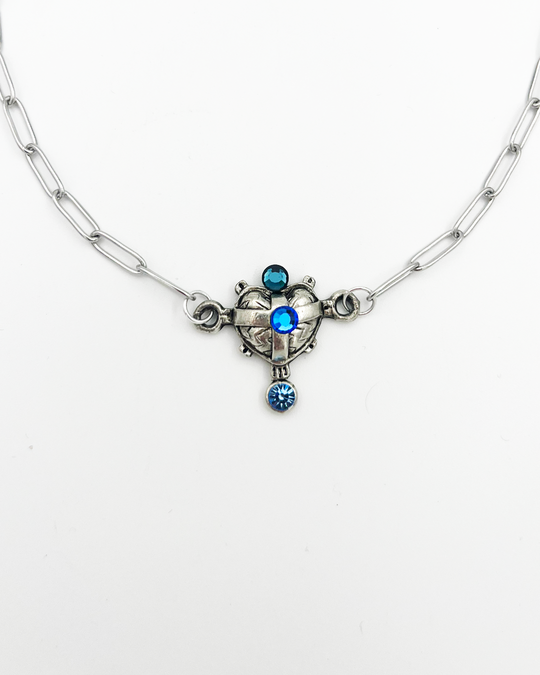 COLLIER_SILVER HEART 2
