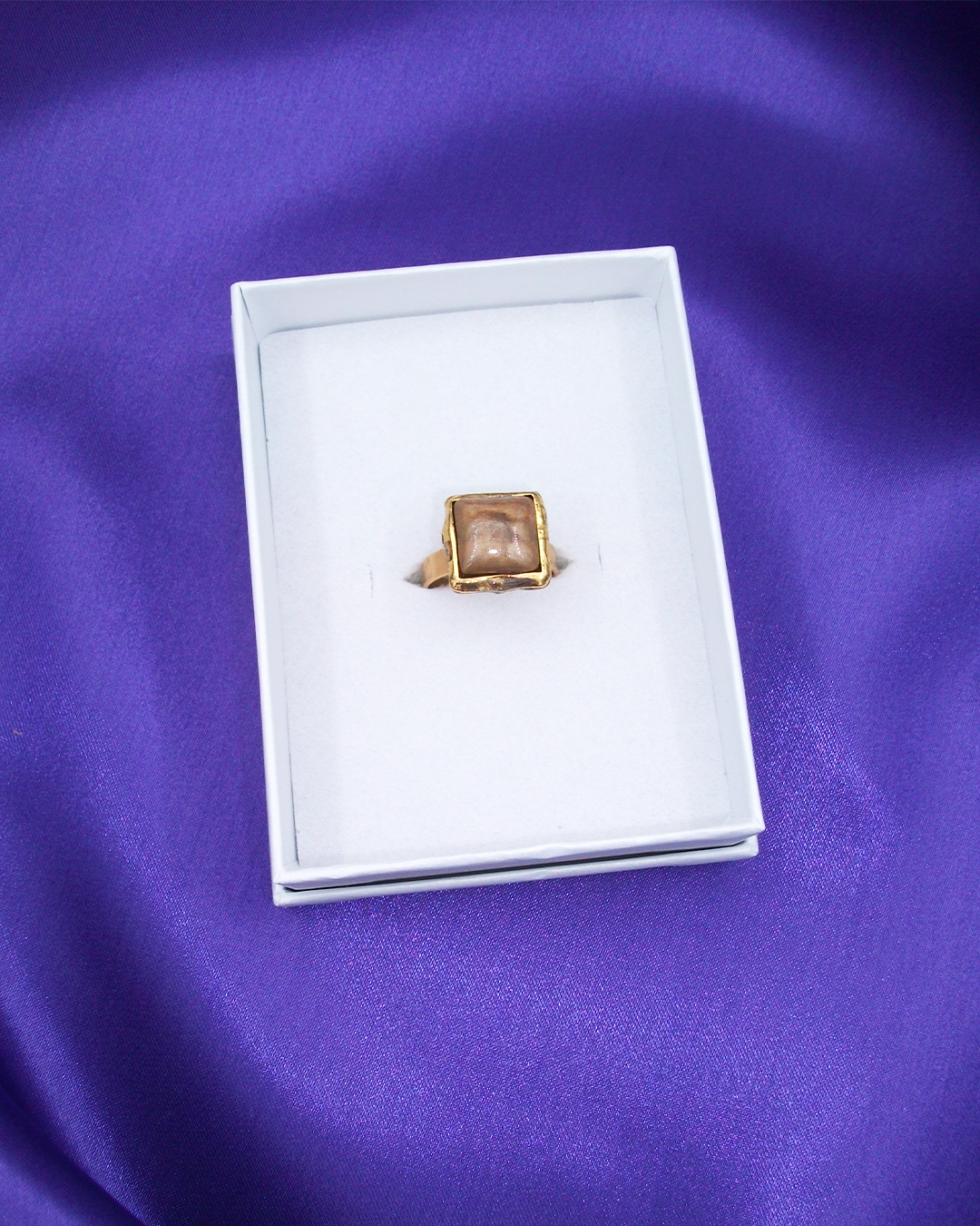 BAGUE_BROWN GEM