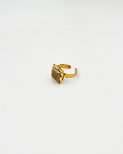 BAGUE_BROWN GEM