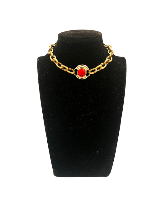 COLLIER_RED CHOCKER