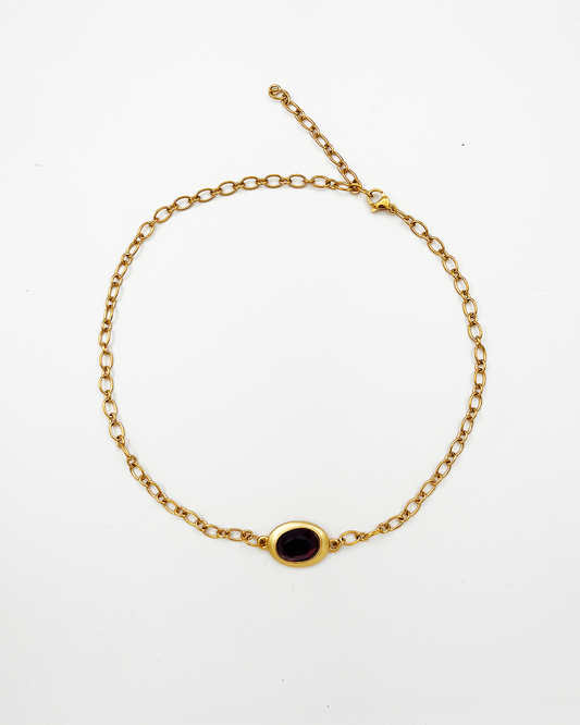 COLLIER_RED STRASS